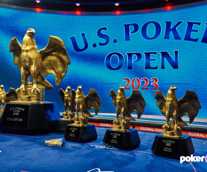 US Poker open 2023 trophies 