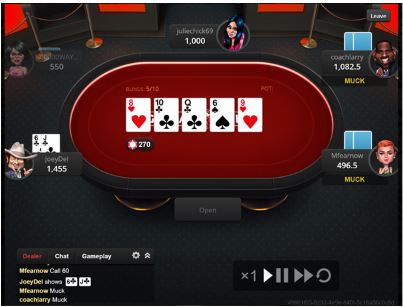playing poker online