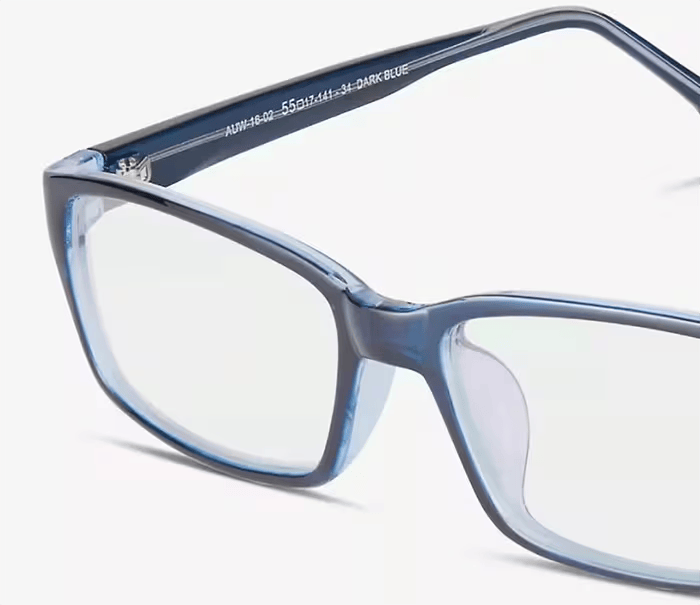Close-up of blue rectangular frames
