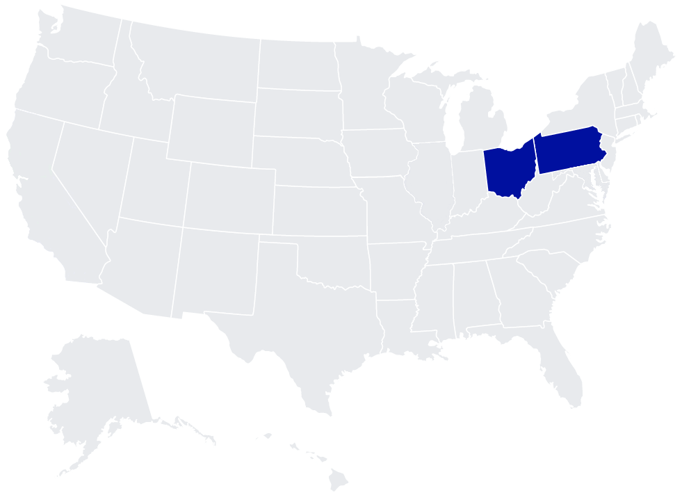 Energy Harbor service areas map Ohio, Pennsylvania