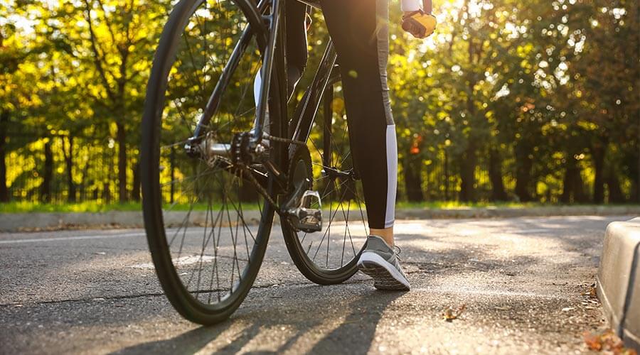 Woman on bicycle