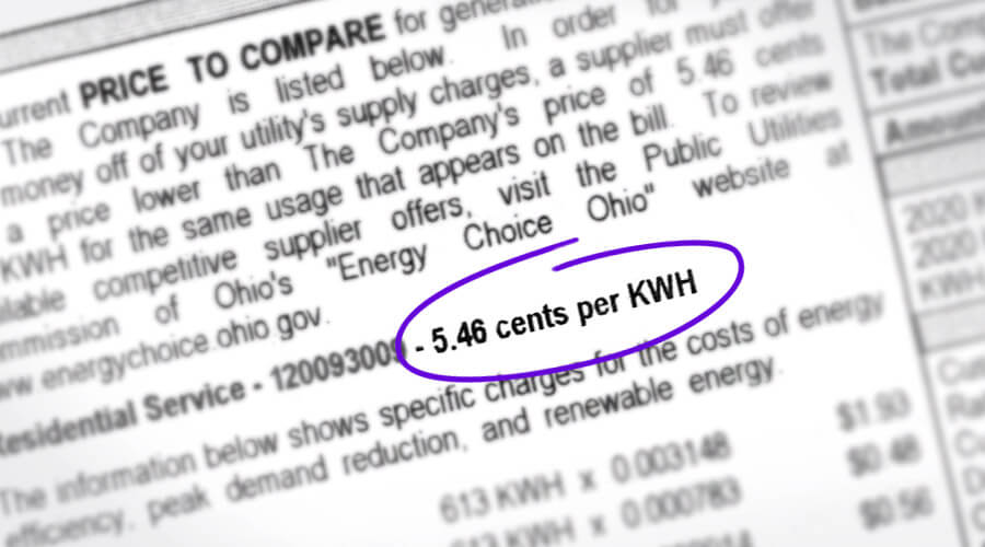 An energy bill example