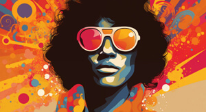 A painting of a rock star
