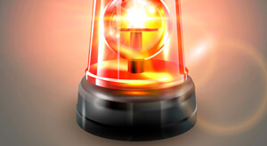 A flashing red light