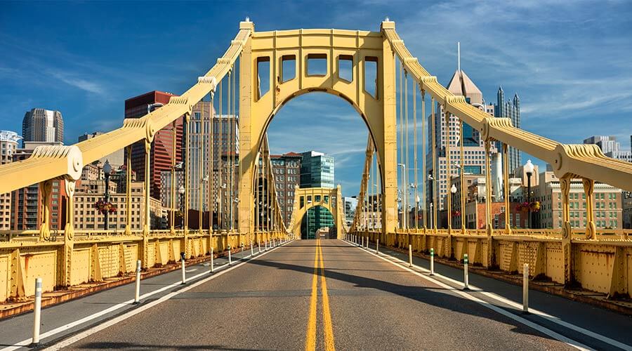 Roberto Clemente Bridge in Pittsburgh