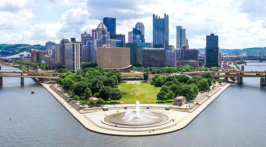 Point State Park fountain in Pittsburgh