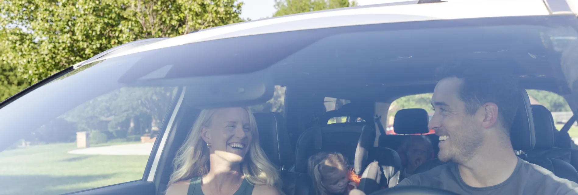 Gezin in Private Lease auto