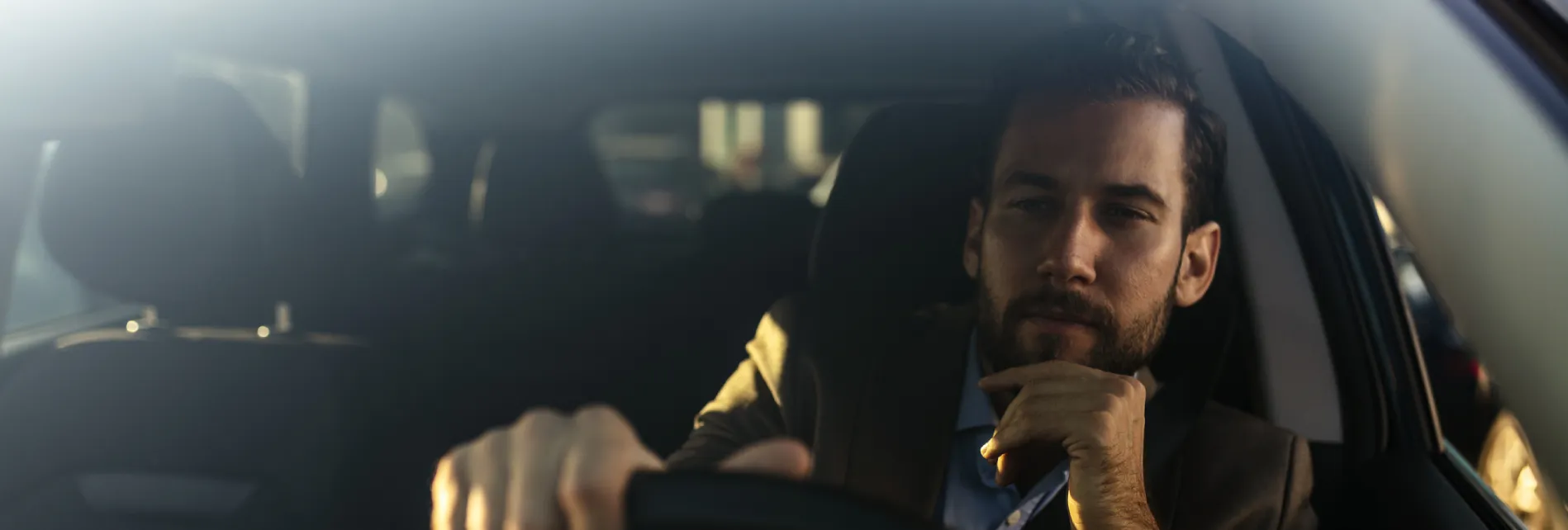 Leaserijder in full operational leaseauto