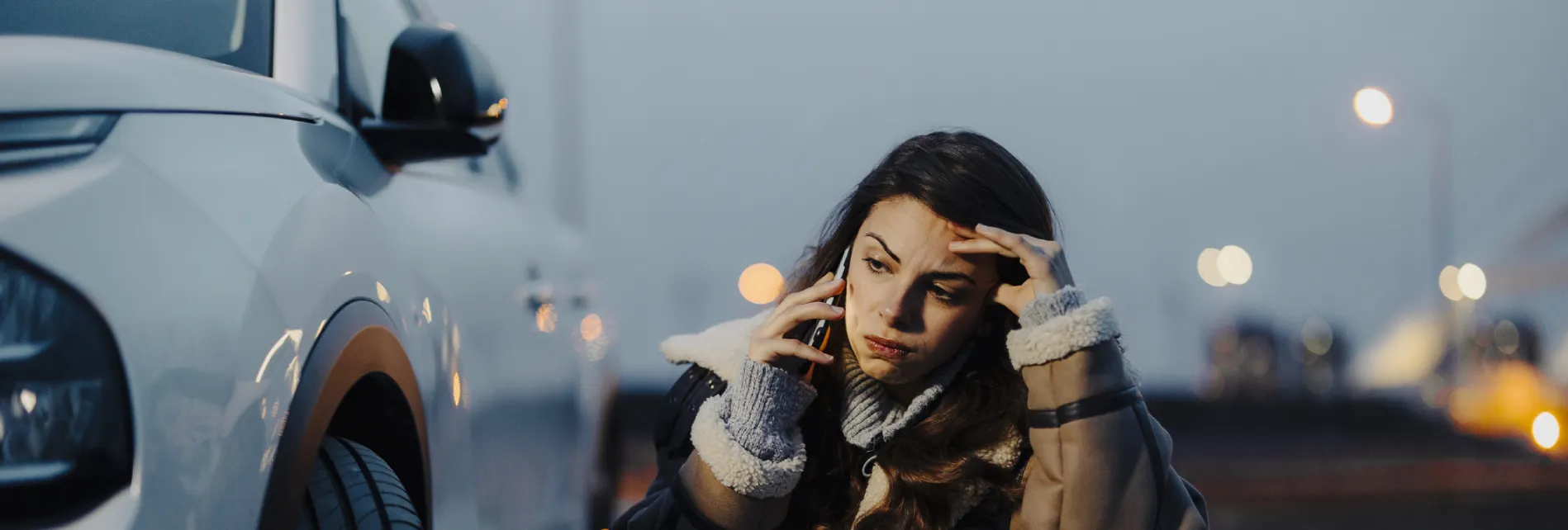 Mevrouw met schade aan haar private lease auto