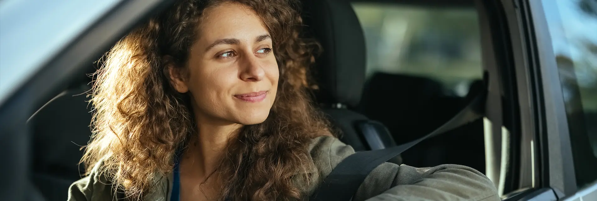 Vrouw in auto