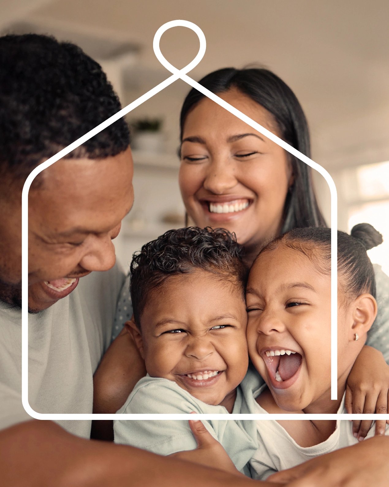 A mother and father squeeze their two children tight, confident that their estate planning creates clear steps for the future.