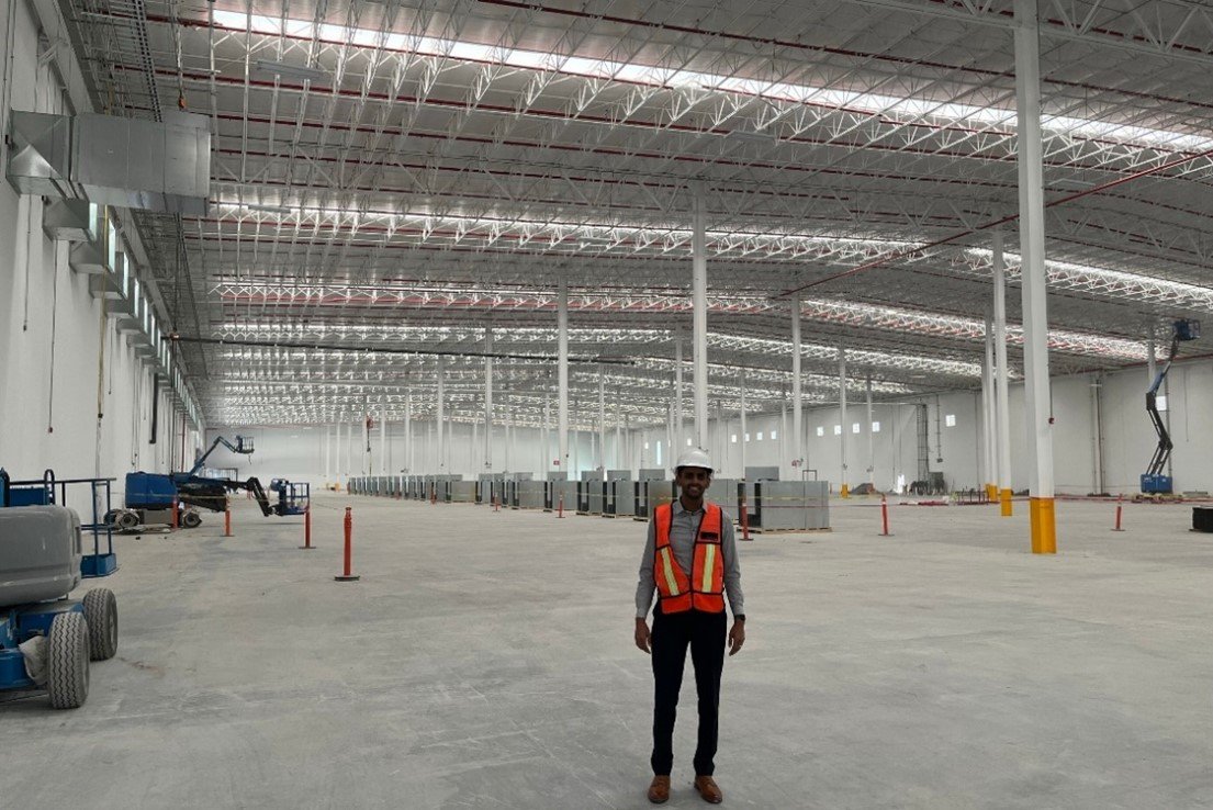 Kalpit Shah, CFA, exploring an industrial real estate plant in Mexico