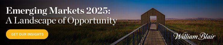 House in front of sunset with emerging markets 2025 a landscape of opportunity paper promotion