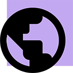 Icon: plane circling the globe