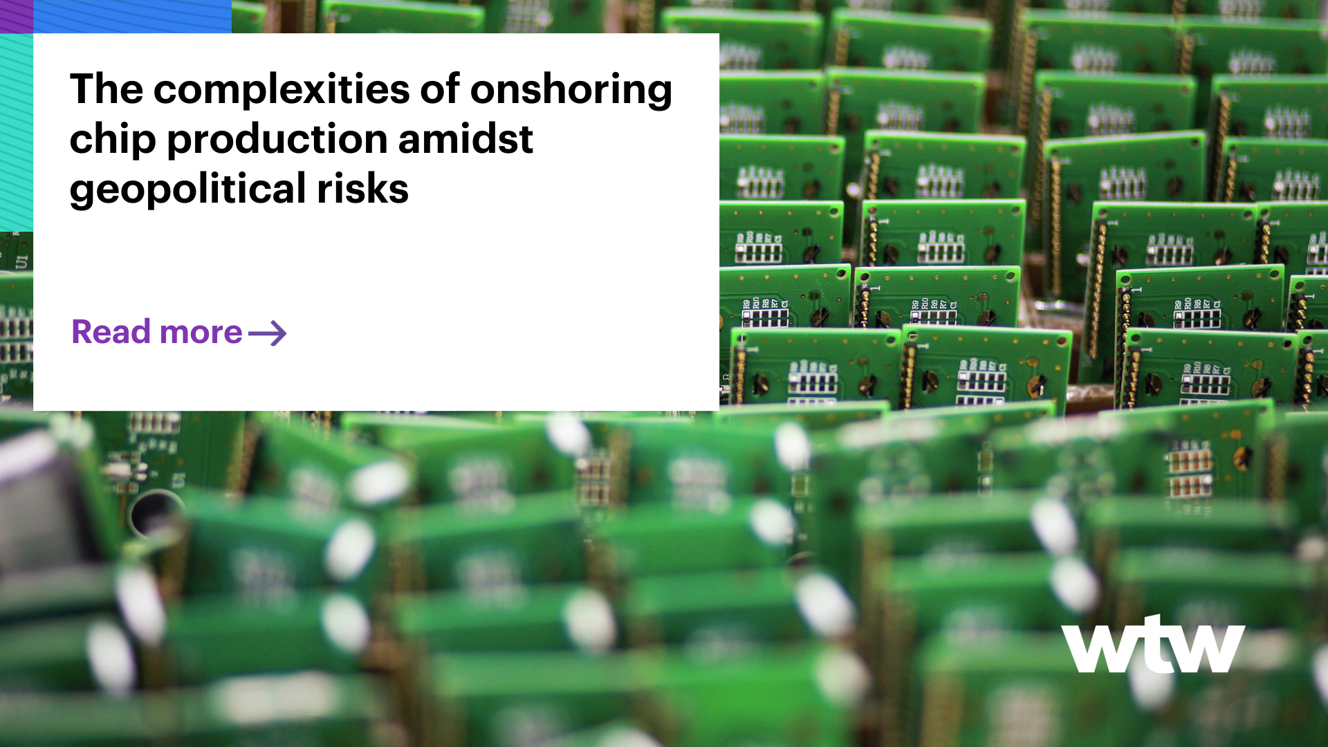 Complexities of onshoring chip production - WTW