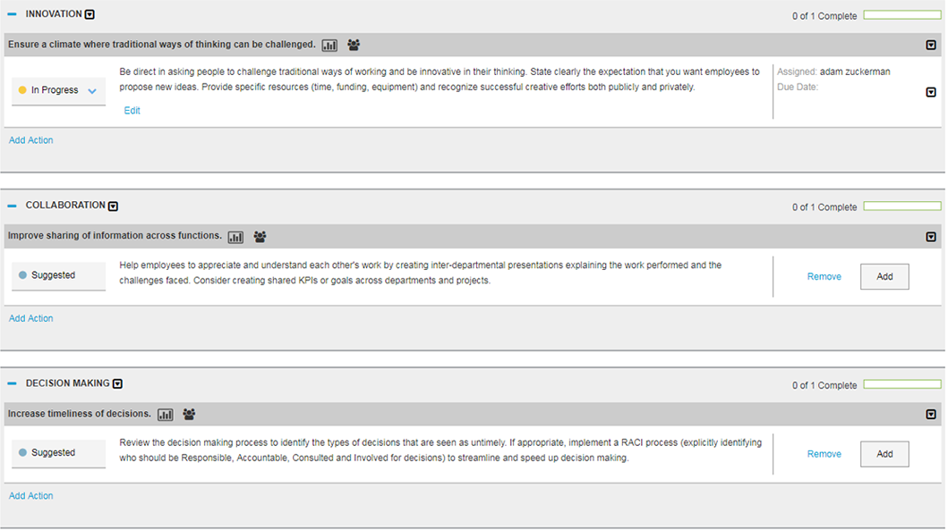 Piano di azione screenshot