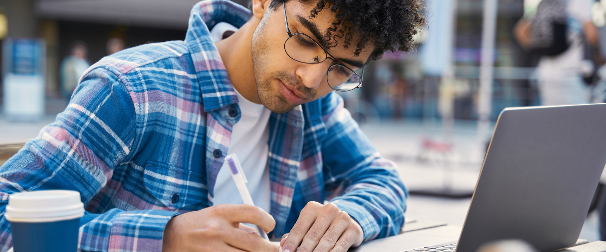Student working on their resume