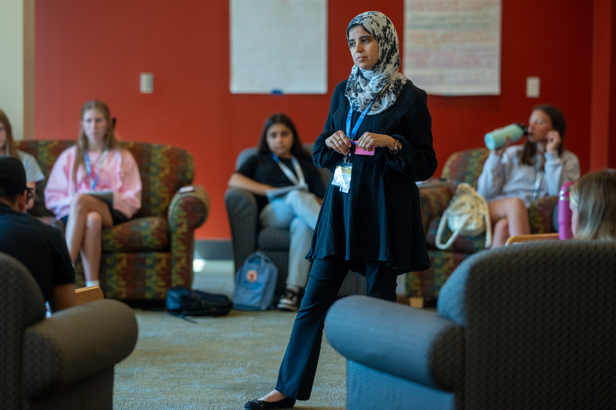 Students working on a group project
