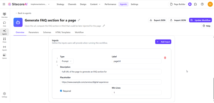 Image 1 of Building an Agent for computing FAQ section for a page using Agentic Studio