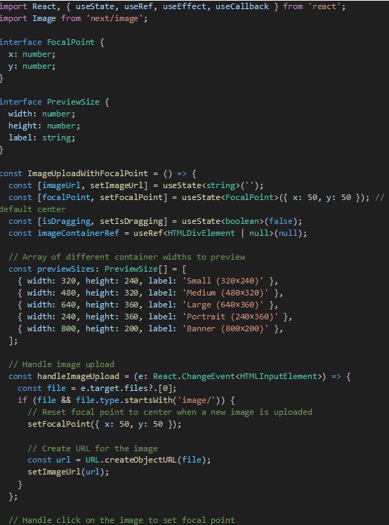 Image 1 of Implementing Image focal points in Sitecore XM Cloud