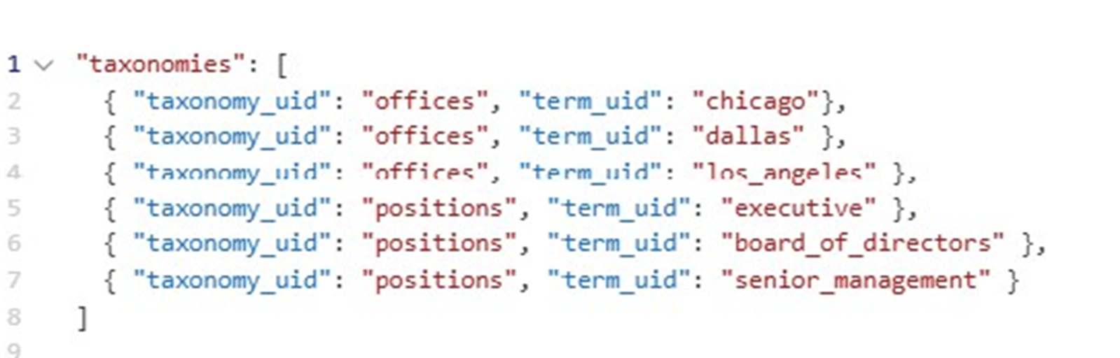 Image 2 for using ContentStack taxonomies to power smarter search components