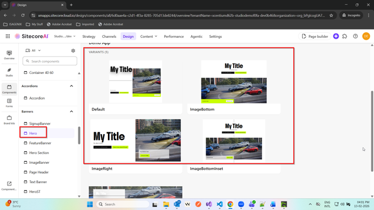 Image 2 of Visualize Components in the Sitecore AI Design