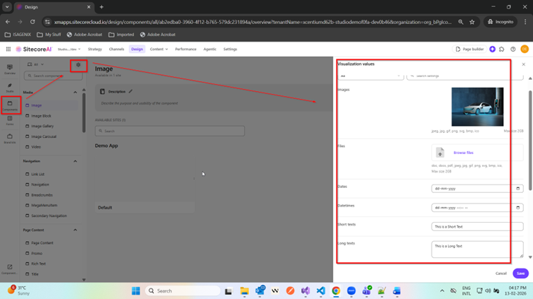 Image 4 of Visualize Components in the Sitecore AI Design