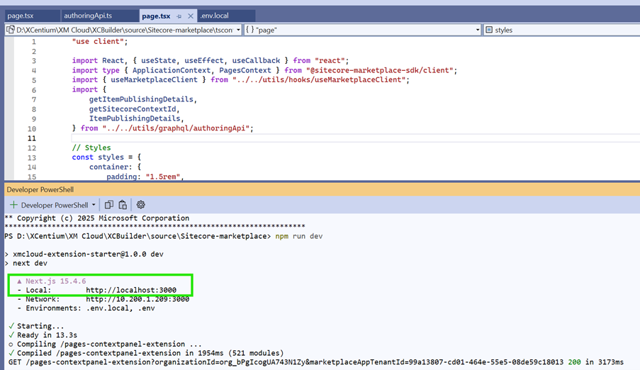 Image 7 of Building a Sitecore XM Cloud Publishing Status Marketplace App