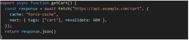 Image 1- Supercharge Your eCommerce Cart with Next.js Data Cache