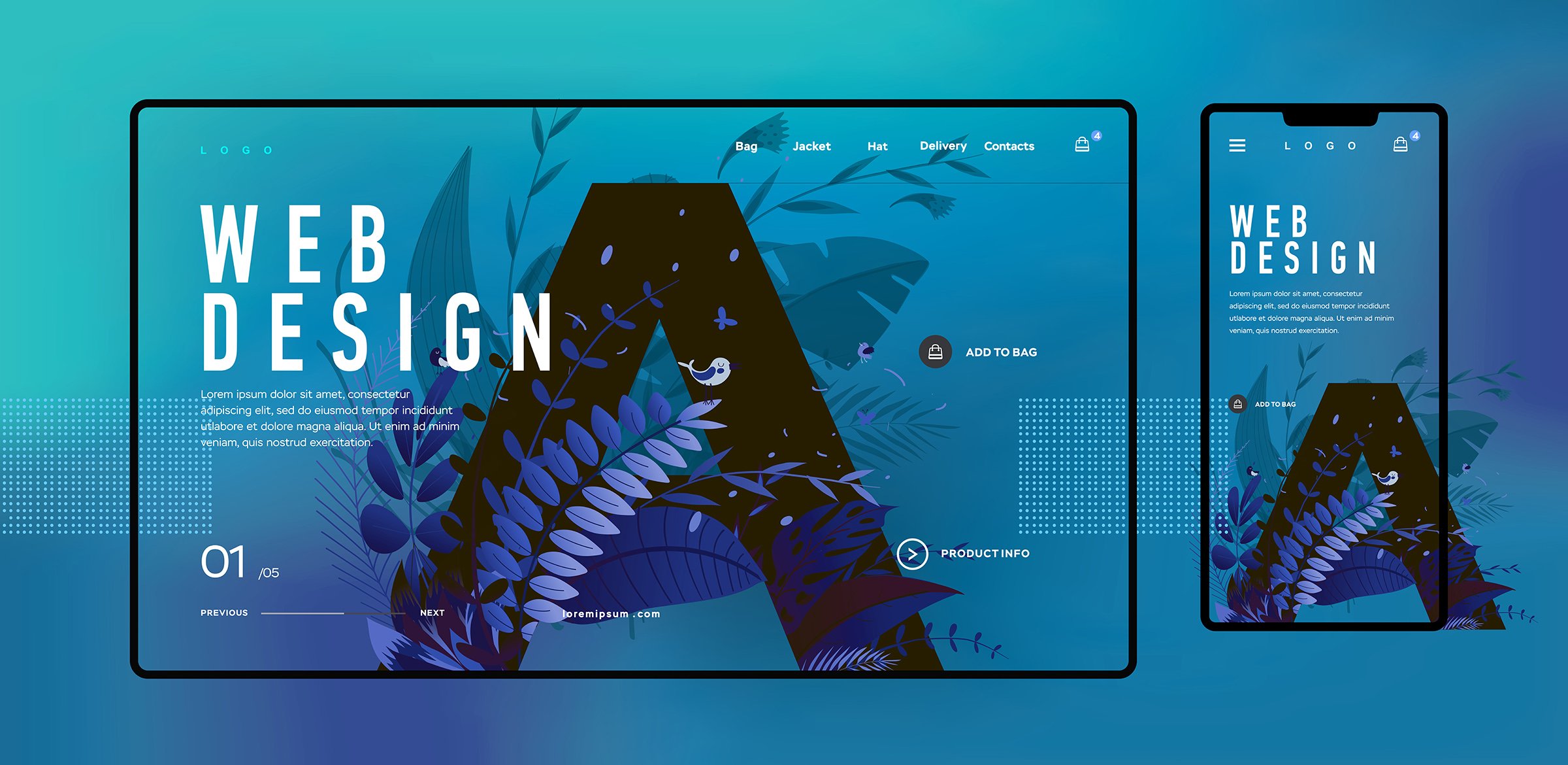 Web design screens banner image