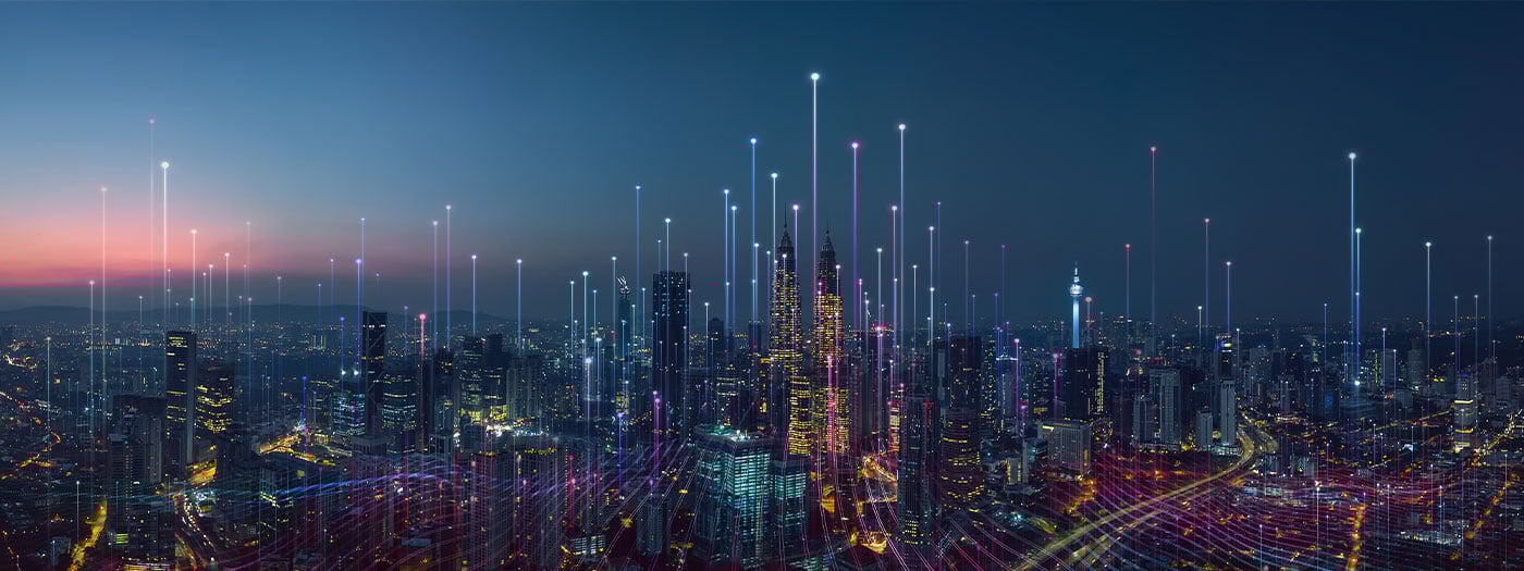 lights over buildings banner image