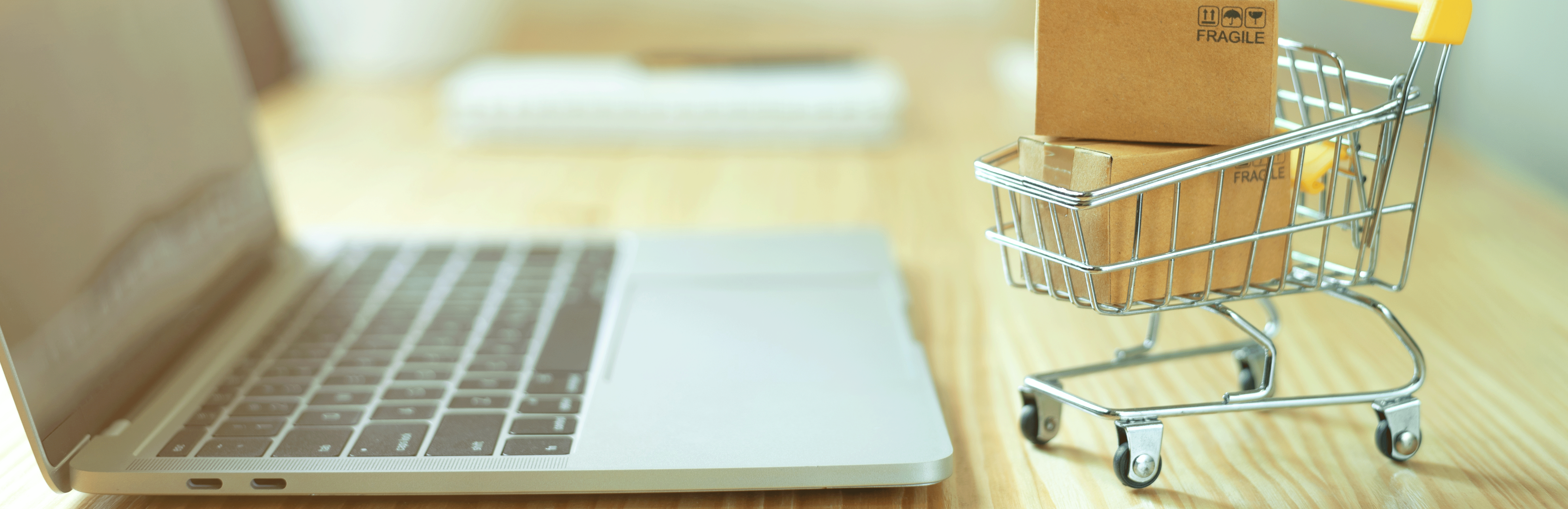 Laptop keyboard Banner