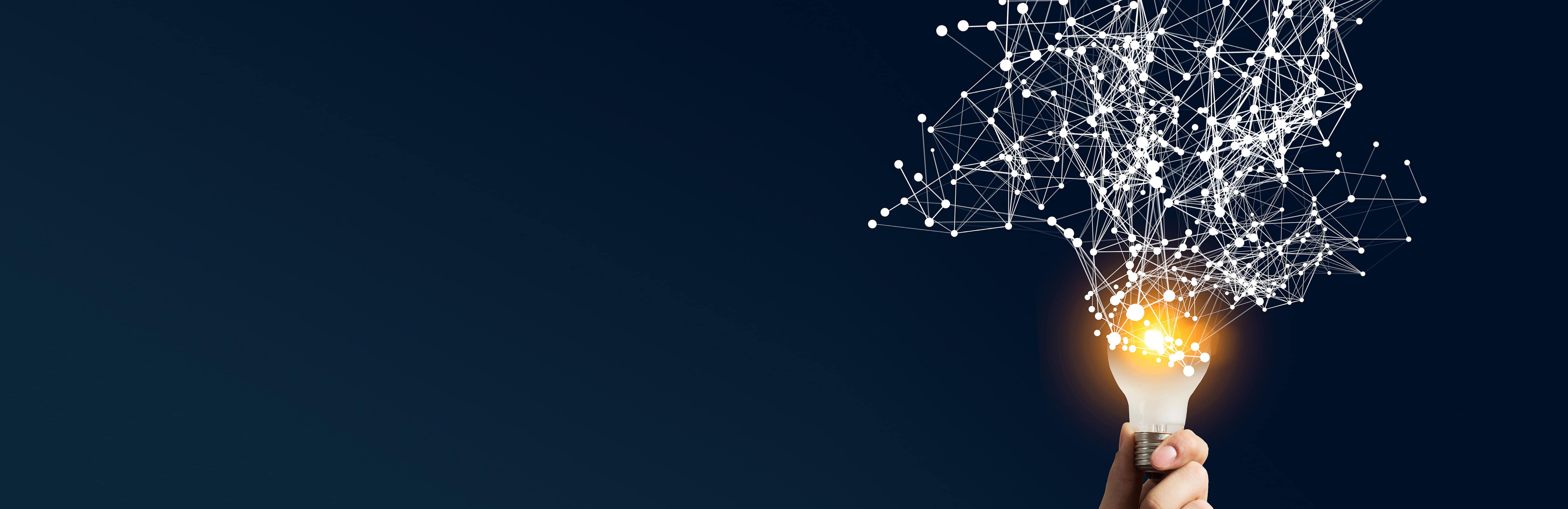 Light bulb emission banner