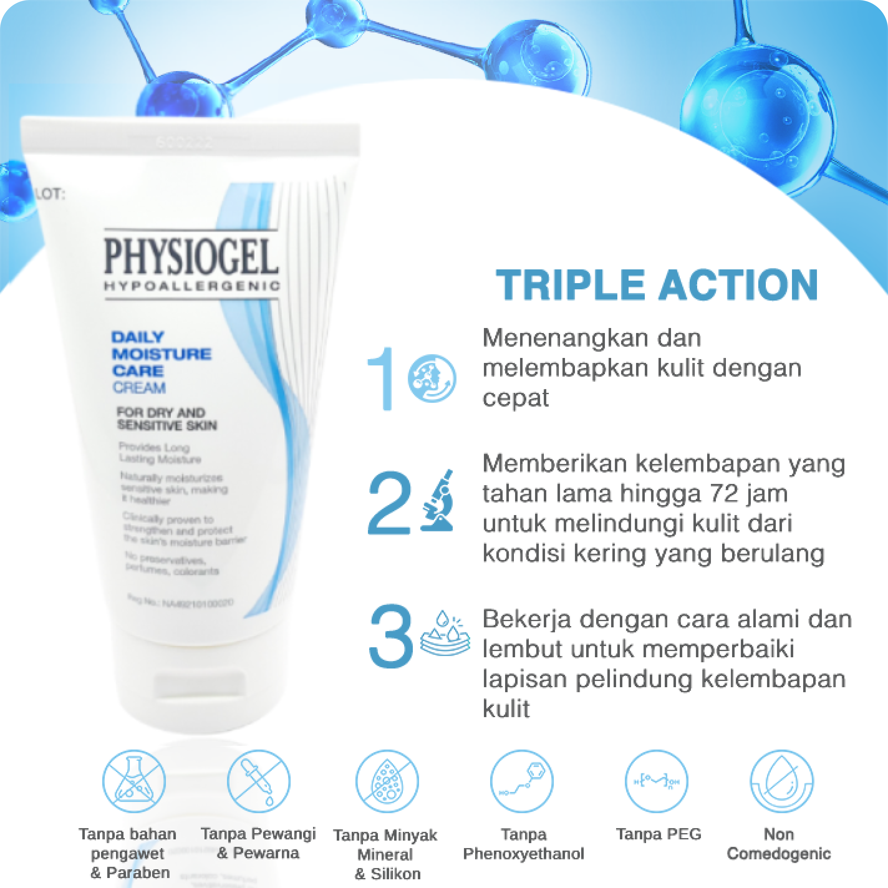 Physiogel Daily Moisture Care Body Lotion pelembap wajah tidak berminyak untuk kulit kering dan sensitif