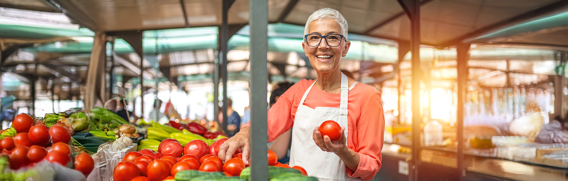 lady in fresh produce market