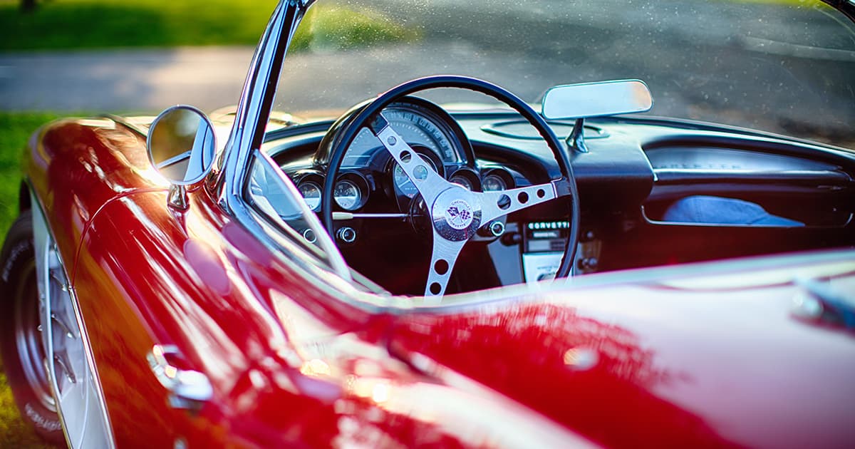 roter oldtimer