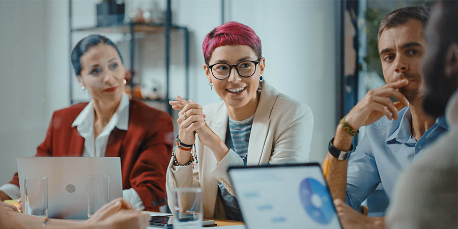 team having a meeting