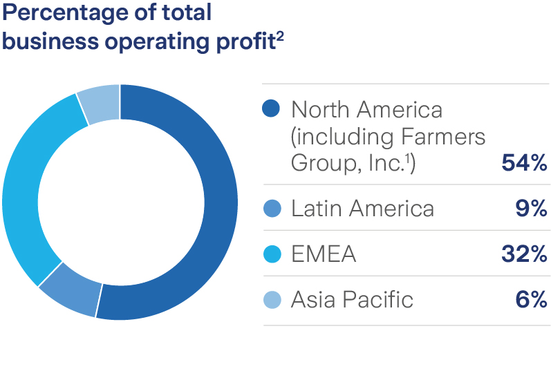 our global presence piechart