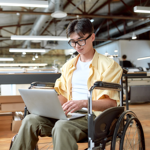 a man working on a laptop