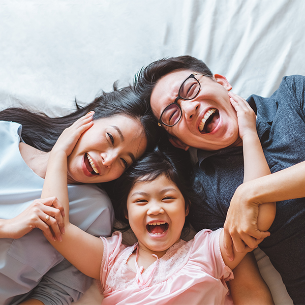 a smiling family