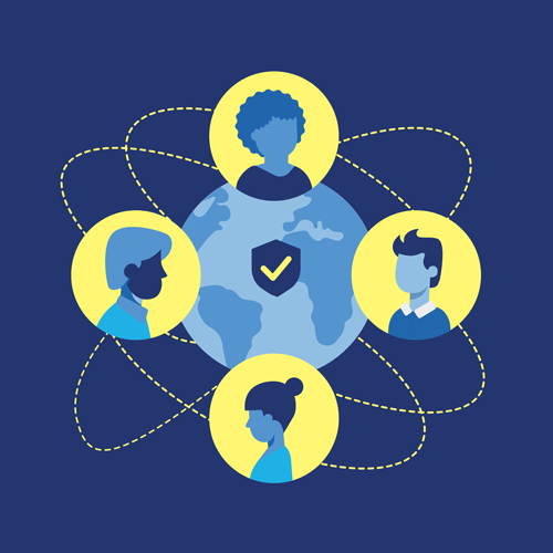 Pictogram: World connection