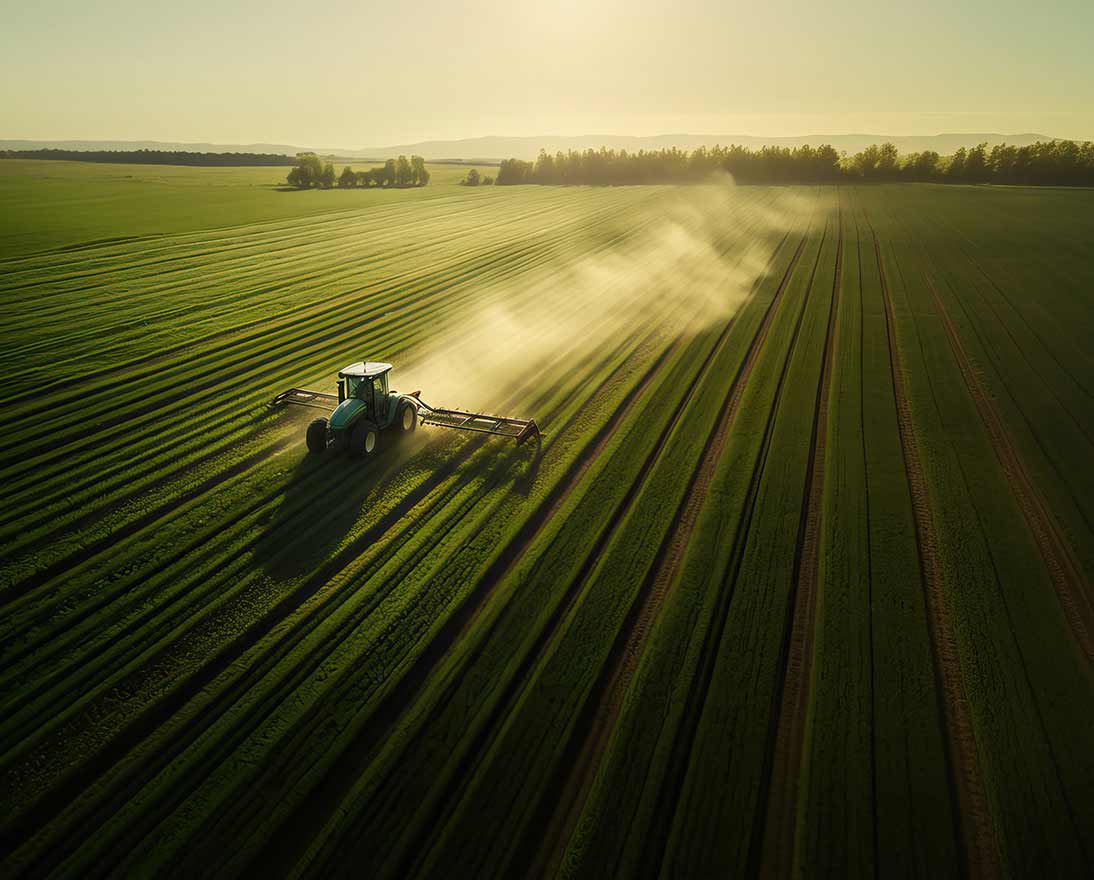 tractor on a field