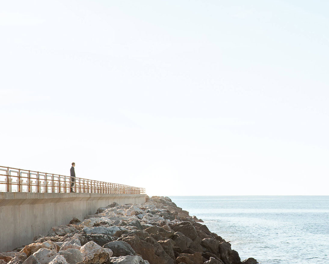 Man by the seaside