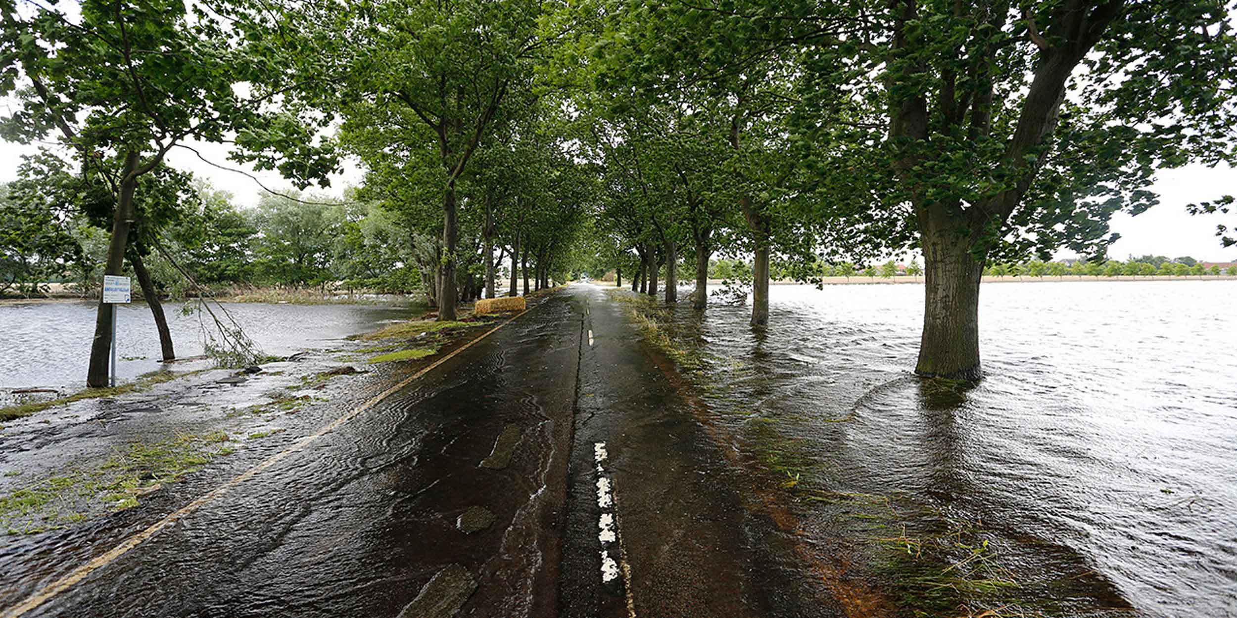 Flooded road