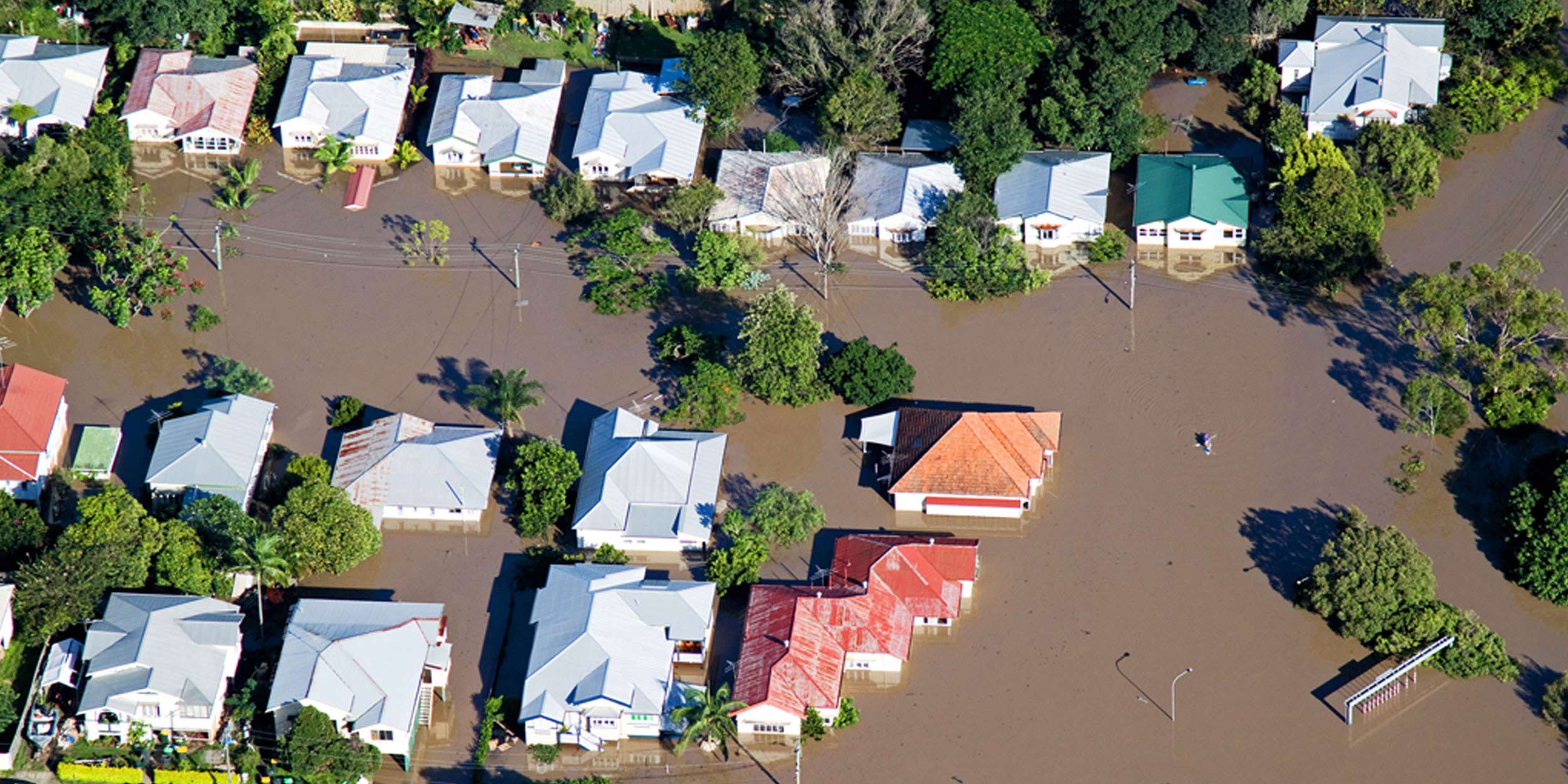 flooded houses