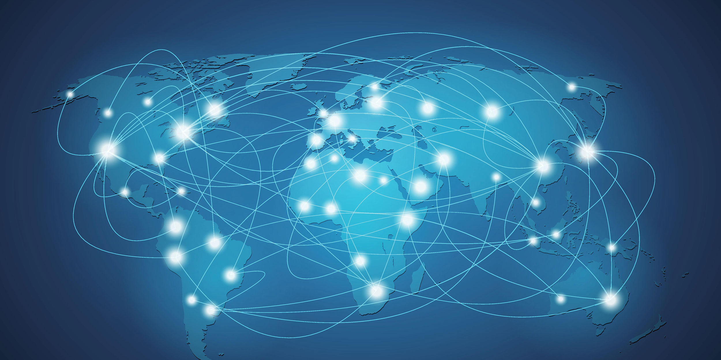 connected world map