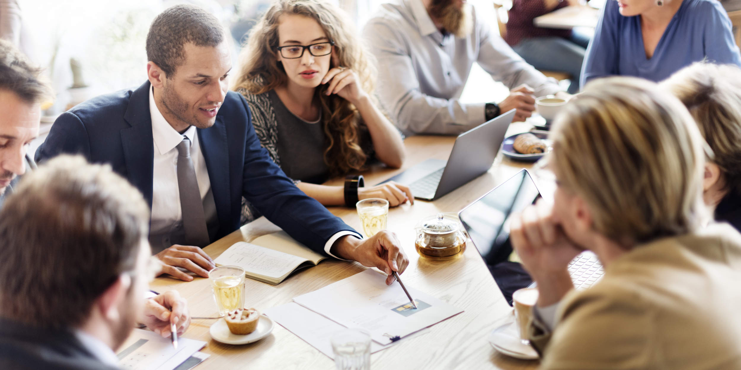 People in a meeting