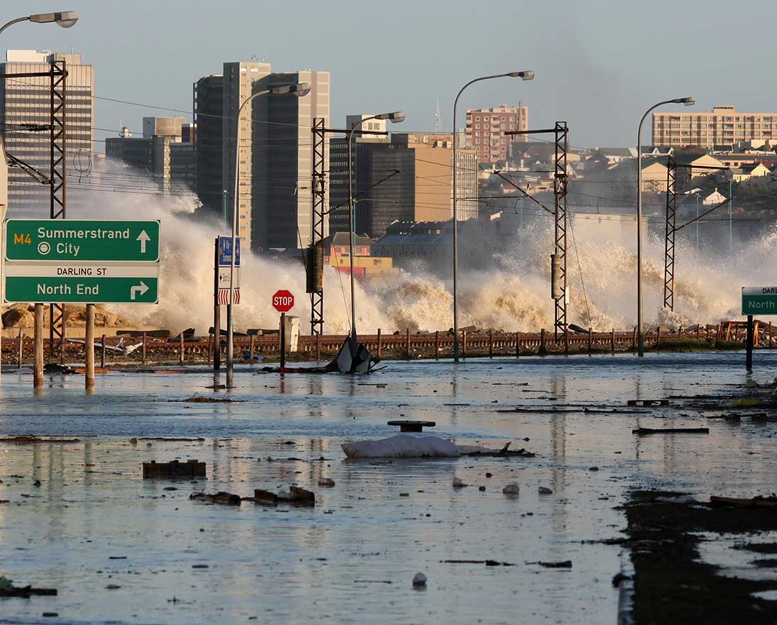 flooded city