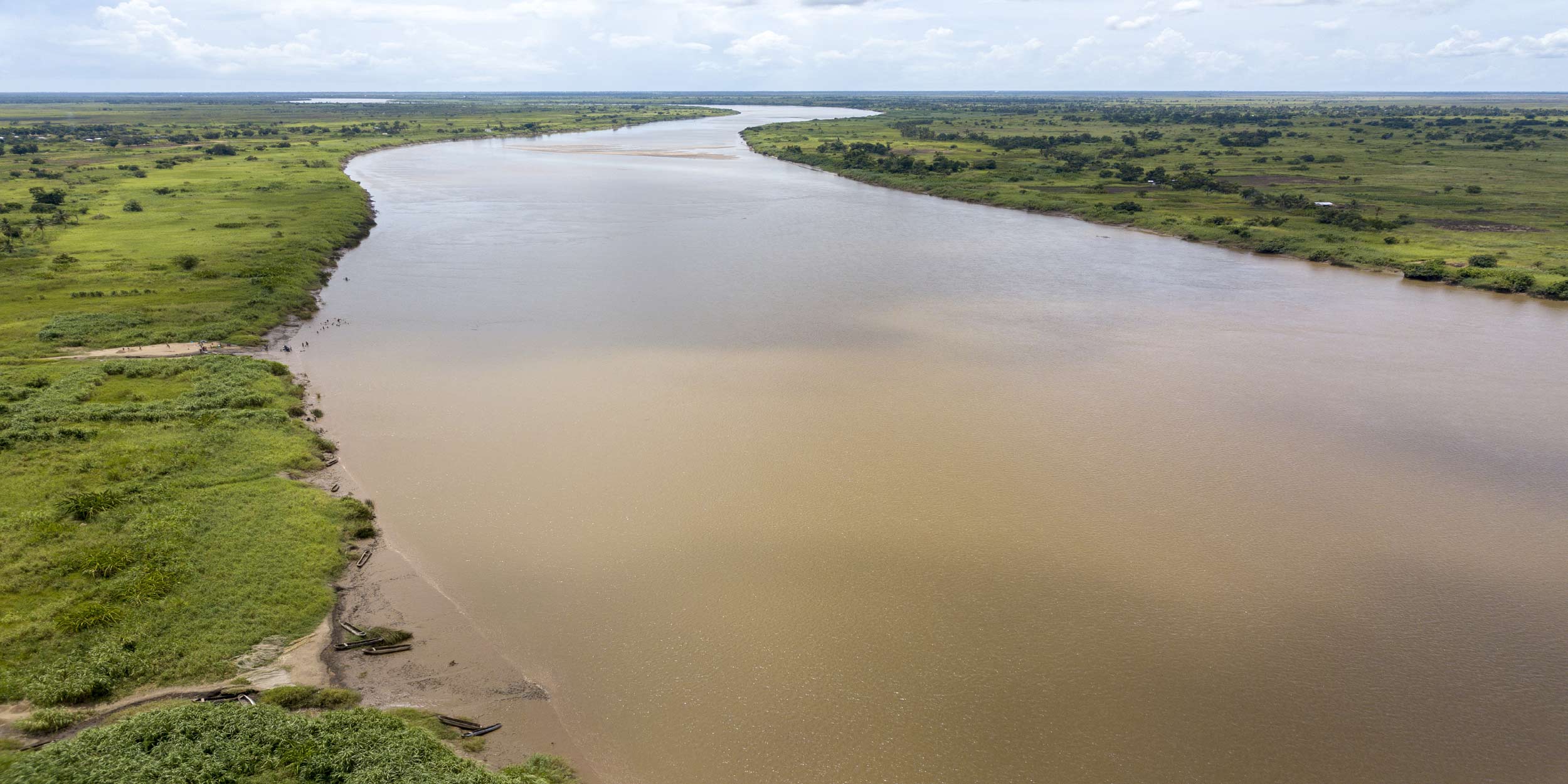 Flooded river in Africa