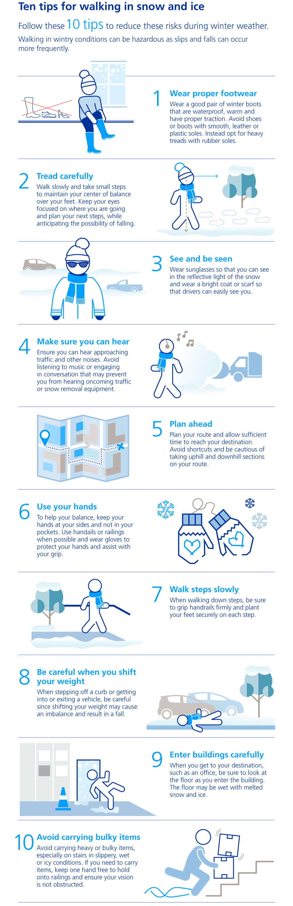 10 tips for walking in snow